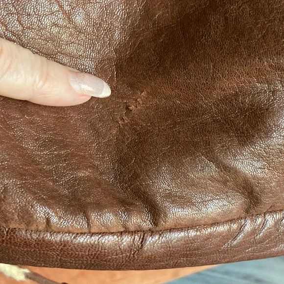 Marvin Richards Leather Hooded Jacket Coat Warm Faux Fur Lining Size M - Picture 3 of 9